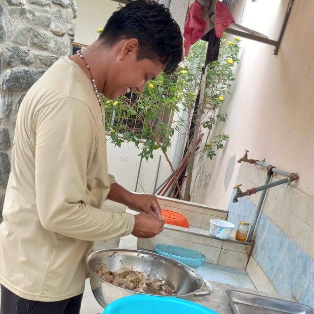 Man Preparing Food